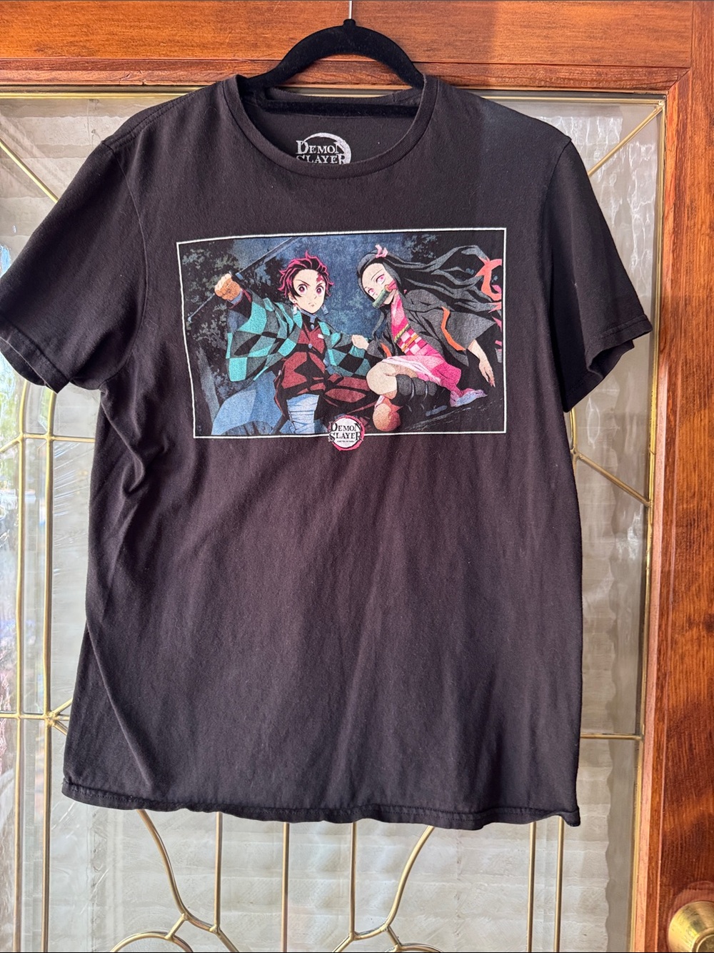 Two Tees (1)Demon Slayer Graphic Short Sleeve Tee and  (2) JujuTsu  Kaisen